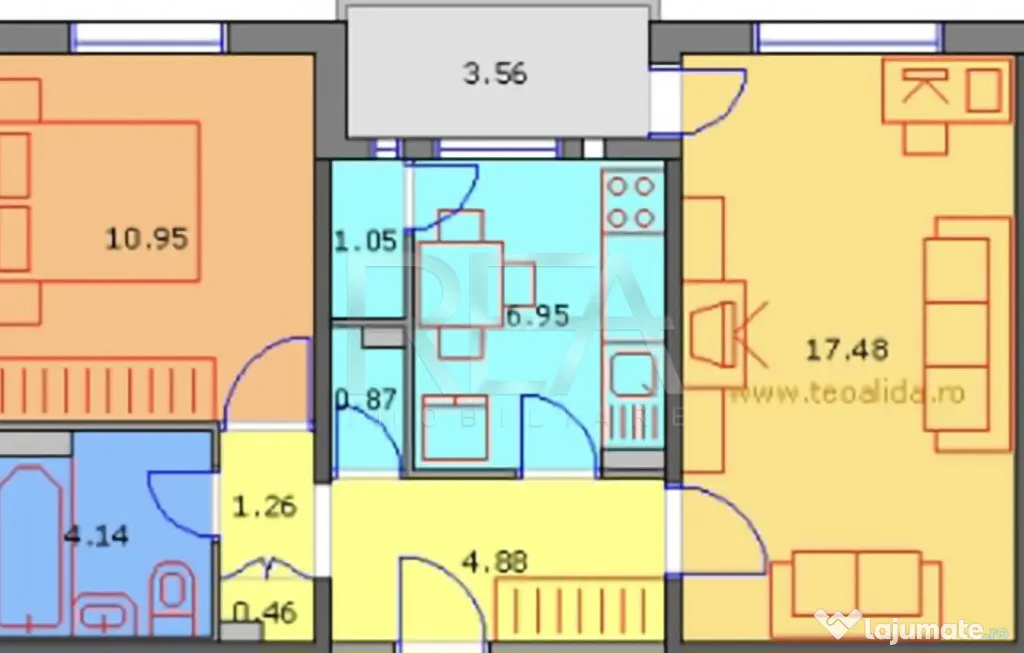 2 camere, 4/8, 51mp, bloc 1980-Gorjului-Dreptatii - Bucuresti (Bucuresti-Ilfov)
