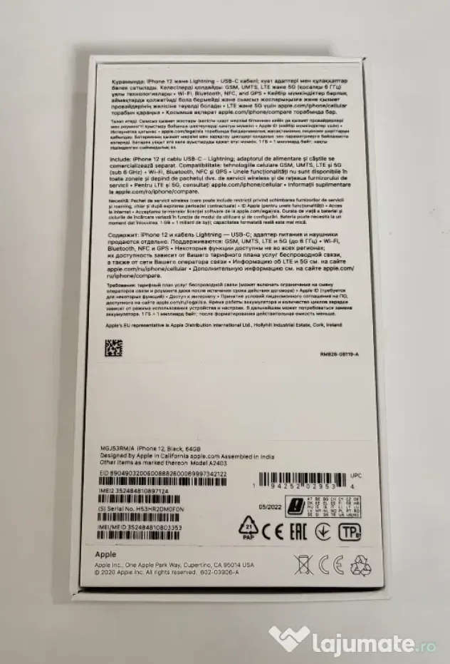 iPhone 12 Black | Impecabil 10/10 | Full Box