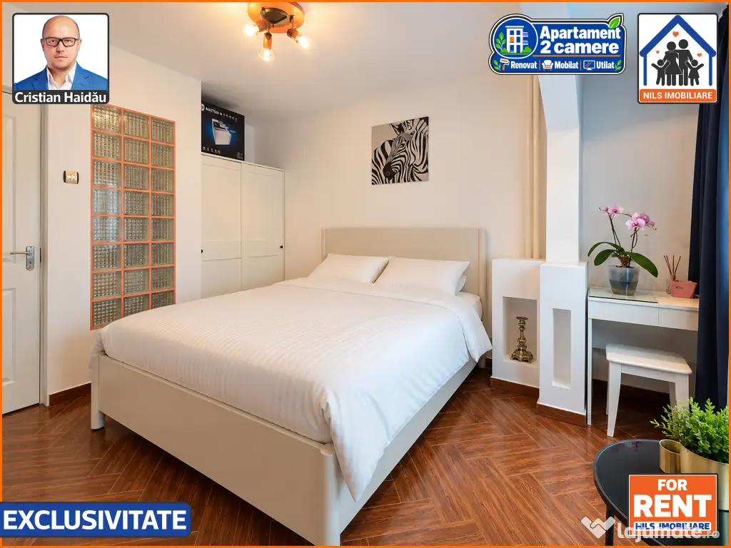 Apartament / Birou | 2 camere | Renovat | Mobilat | Utilat | Tineretul