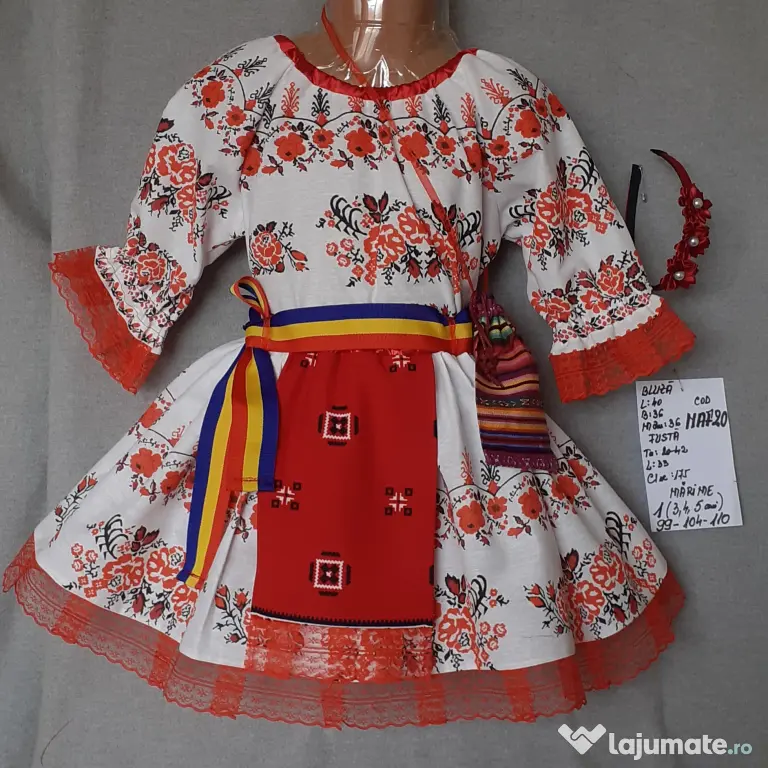 Costum popular pentru copii 3-4-5 ani, 175 lei