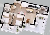 APartament cu 3 camere, 73 mp utili, zona Careiului