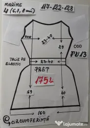 Rochita Furnica pentru copii 6-7-8 ani 175 lei 