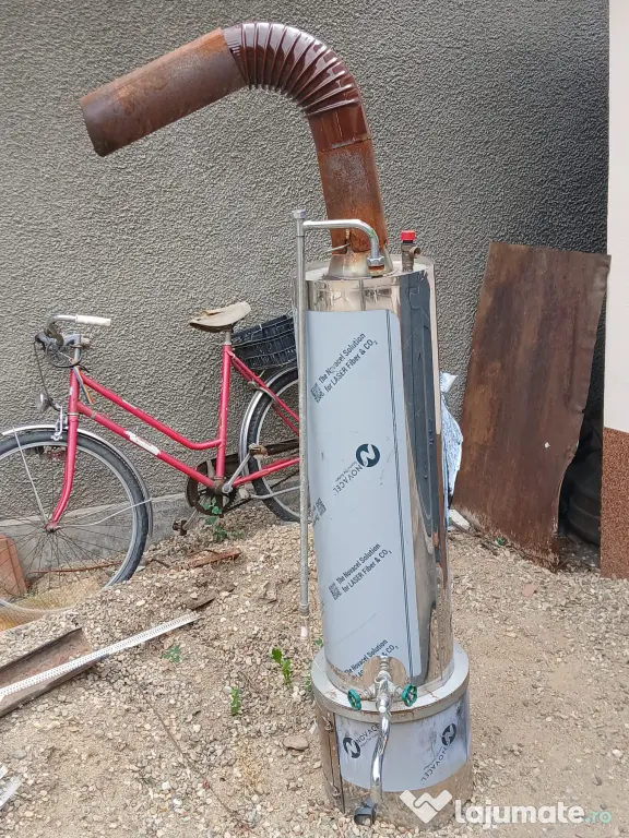 Boiler pe lemne cu cazan