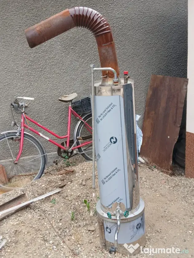 Boiler pe lemne cu cazan