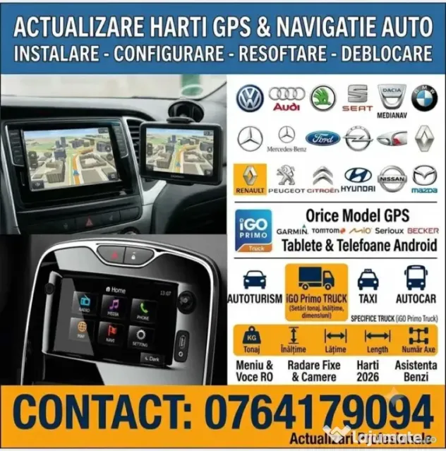Actualizare Medianav harti soft Dacia Renault gps navigatie cod