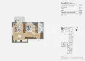 Apartament 2 camere | Citius Residence | 53 mp | Etaj 2 | Pa 
