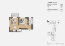 Apartament 2 camere | Citius Residence | 53 mp | Etaj 2 | Pa