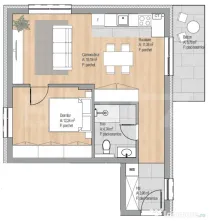 Apartament 2 camere, 50.51 mp, finisat nou, garaj, zona Ceta