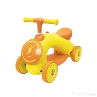 Tricicleta din plastic, fara pedale pentru copii, cu muzica si lumina, galben Z-TOOLS / ZTS8392 