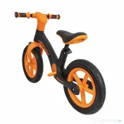 Bicicleta fara pedale pentru copii IRUIQI, roti de cauciuc si scaun reglabil, +3ani, negru si orange Z-TOOLS / ZTS8480 