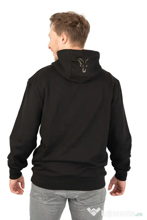 Hanorac Fox LW Black/Camo Print Pullover Hoody, Small
