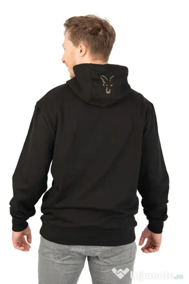 Hanorac Fox LW Black/Camo Print Pullover Hoody, Small