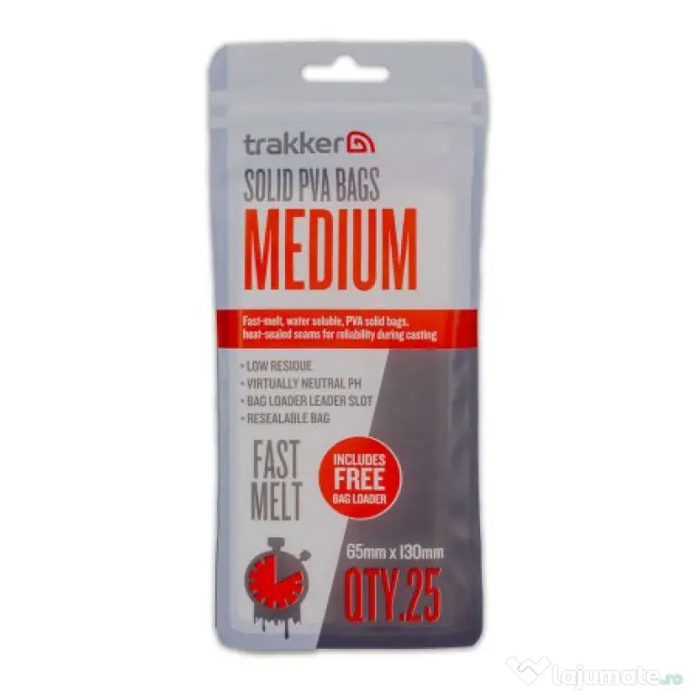 Trakker Solid PVA Bags Medium, 65x130mm