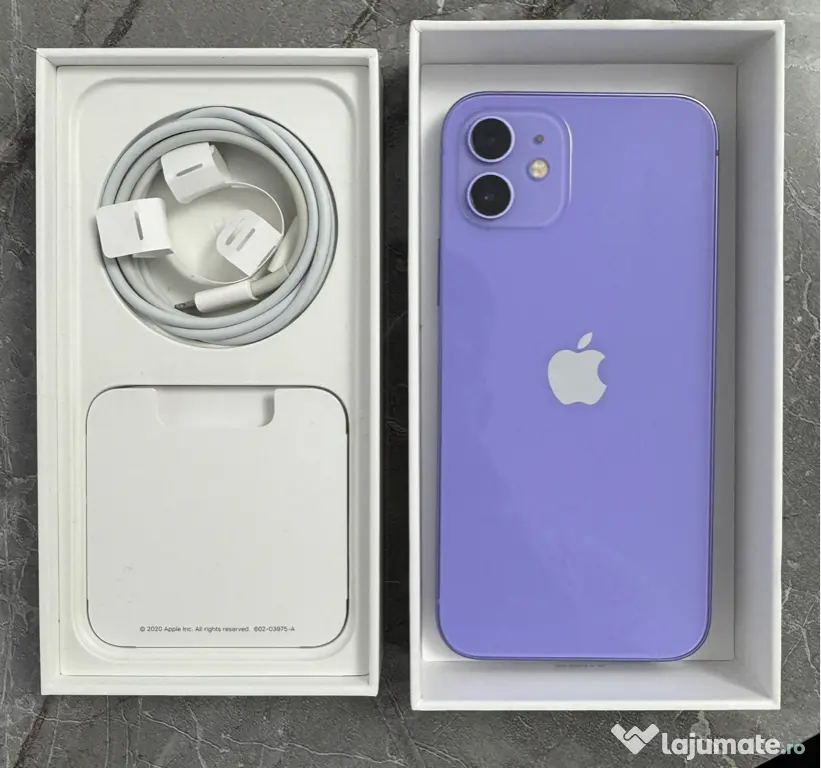 Iphone 12 64GB Purple impecabil