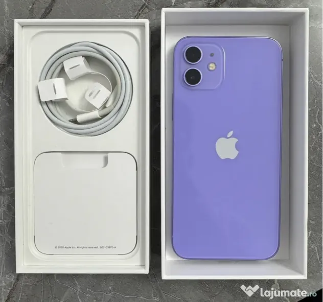 Iphone 12 64GB Purple impecabil