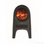 Aeroterma ceramica tip semineu, neagra, cu animatie si telecomanda, putere 2000W / ZLN 5664