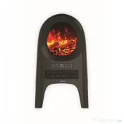Aeroterma ceramica tip semineu, neagra, cu animatie si telecomanda, putere 2000W / ZLN 5664