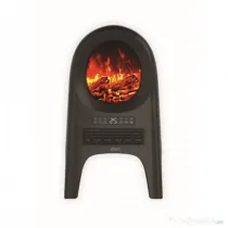 Aeroterma ceramica tip semineu, neagra, cu animatie si telecomanda, putere 2000W / ZLN 5664