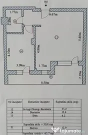 Apartament 2 camere și balcon vedere panoramică bloc nou Palazu Mare 