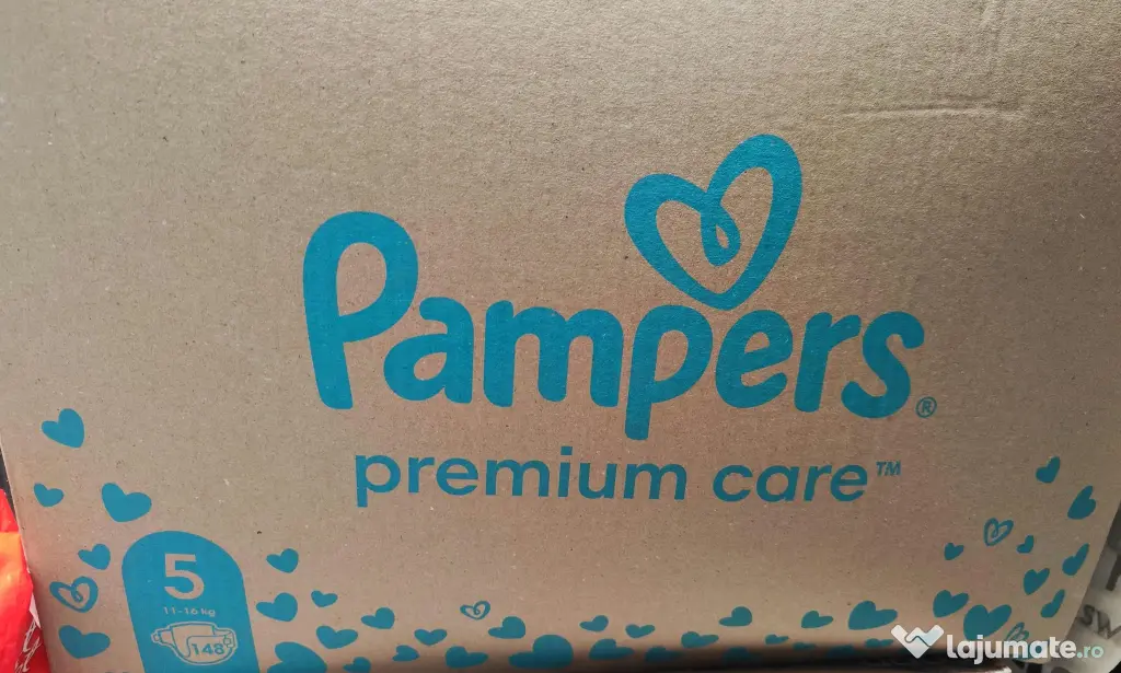 Vand scutece Pampers Premium Care, numarul 5, 11-16 kg, 148 buc - sigilat