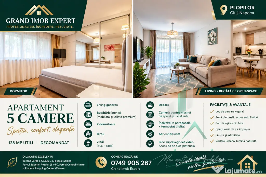 Apartament Premium | 5 Camere | 2 Bai | Debara | Parcare | P - Cluj-Napoca (Cluj)