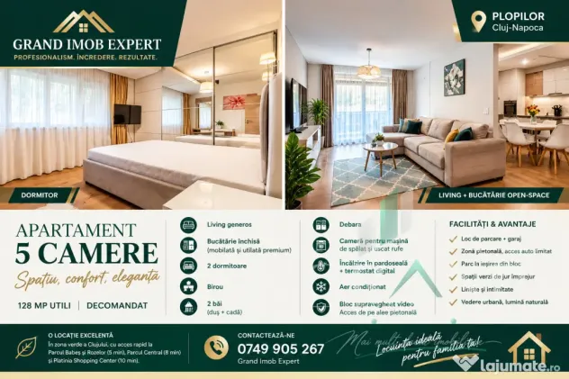 Apartament Premium | 5 Camere | 2 Bai | Debara | Parcare | P - Cluj-Napoca (Cluj)
