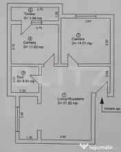 Vânzare Apartament 3 camere, decomandat, complet mobilat ș 