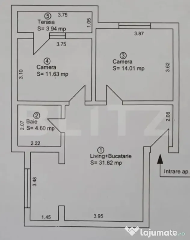 Vânzare Apartament 3 camere, decomandat, complet mobilat ș - Sibiu (Sibiu)