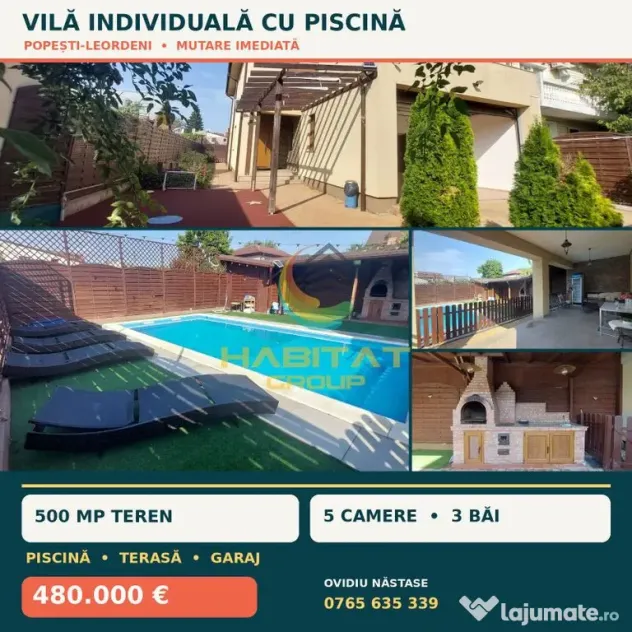 Vilă individuală cu piscină și garaj Popești-Leordeni - Popesti Leordeni (Bucuresti-Ilfov)