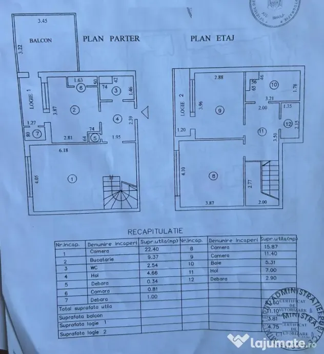 Duplex 3 camere Calarasilor - Etaj 2 si 3, suprafata totala - Braila (Braila)