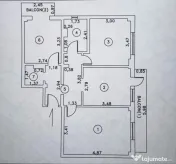Apartament 3 camere doua balcoane, suprafata 67mp, zona Vidi 