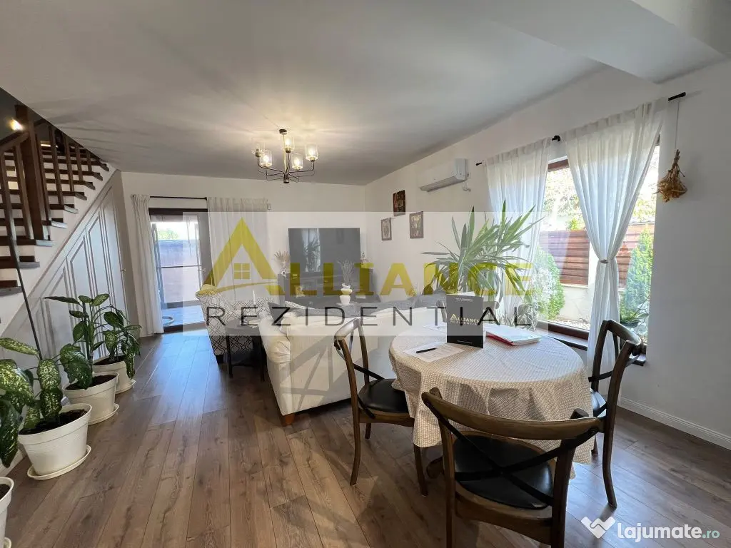 Duplex mobilat si utilat - 4 camere - Strada asfaltata-800 M de STV - Berceni (Bucuresti-Ilfov)