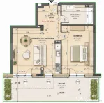 Apartament 2 camere, 49.20 mp, zona Iris