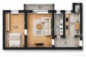 De apartament cu 2 camere si balcon in Sibiu zona Ciresica 