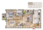 Apartament la cheie cu 3 camere 2 bai si 2 balcoane zona Pic 