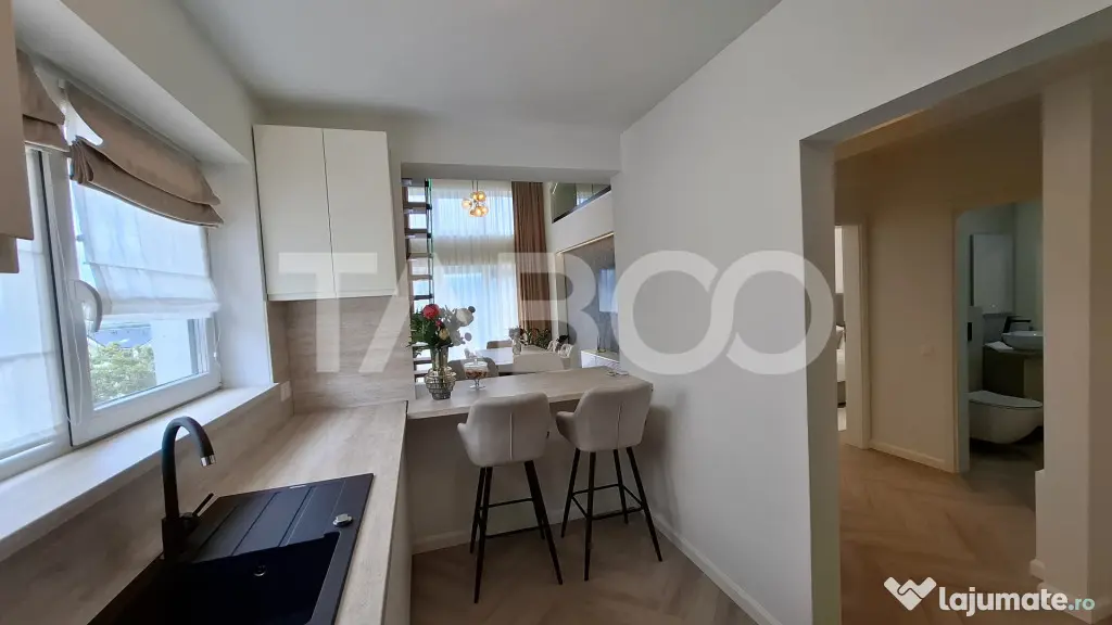 Penthouse lux ultrafinisat dotat si mobilat 2 nivele 131 mp - Sibiu (Sibiu)