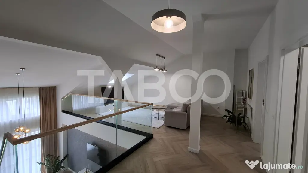 Penthouse lux ultrafinisat dotat si mobilat 2 nivele 131 mp - Sibiu (Sibiu)