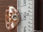 Ghiul GYPSY unisex aur masiv cu diamant natural 0,52CT
