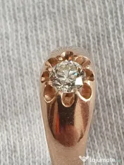 Ghiul GYPSY unisex aur masiv cu diamant natural 0,52CT 