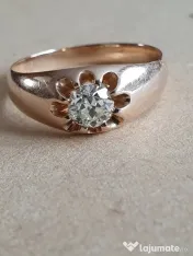 Ghiul GYPSY unisex aur masiv cu diamant natural 0,52CT 