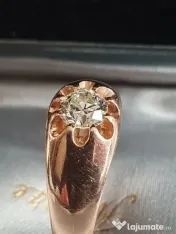 Ghiul GYPSY unisex aur masiv cu diamant natural 0,52CT 