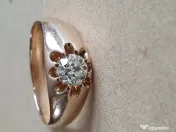 Ghiul GYPSY unisex aur masiv cu diamant natural 0,52CT 