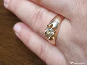 Ghiul GYPSY unisex aur masiv cu diamant natural 0,52CT 