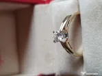 Inel Solitaire antic logodna aur 14k cu diamant natural vvs 0,5ct