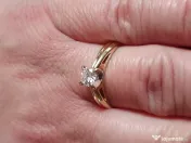 Inel Solitaire antic logodna aur 14k cu diamant natural vvs 0,5ct 