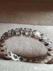 Verigheta unicat extravaganta Eternity Memory aur alb18k diamante naturale 2ct