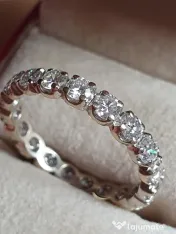Verigheta unicat extravaganta Eternity Memory aur alb18k diamante naturale 2ct
