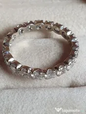 Verigheta unicat extravaganta Eternity Memory aur alb18k diamante naturale 2ct