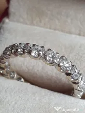 Verigheta unicat extravaganta Eternity Memory aur alb18k diamante naturale 2ct