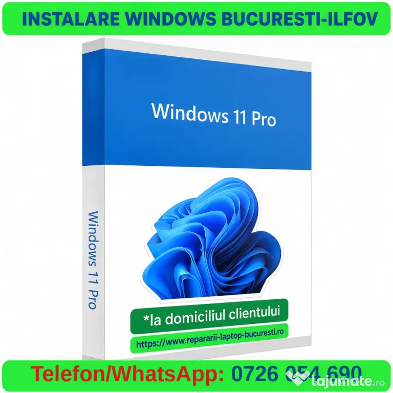 Instalare windows 11 PRO la domiciliul clientului
